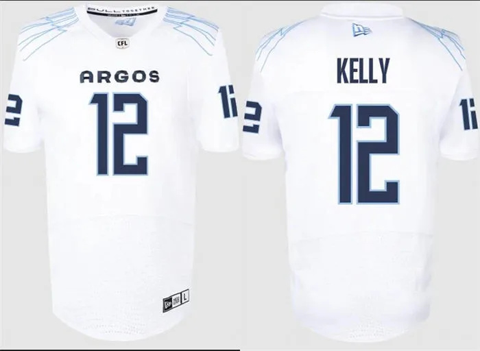  Toronto Argonauts #12 Chad Kelly White Away Jersey 