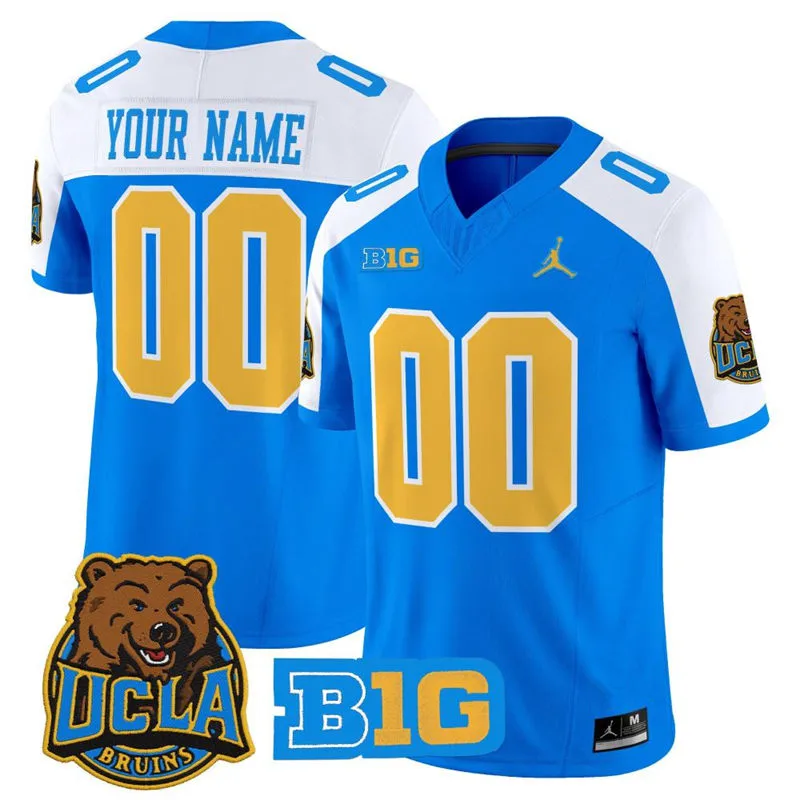  UCLA Bruins Custom Royal White Gratitude F.U.S.E. Limited Football Jersey 