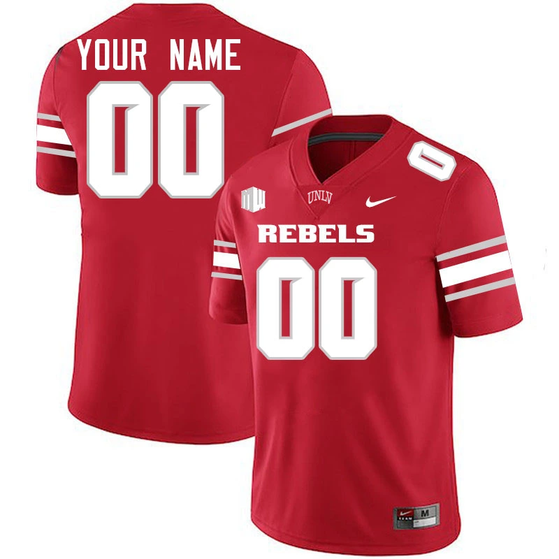  UNLV Runnin' Rebels Custom Nike 2025 Red Football Game Jersey 