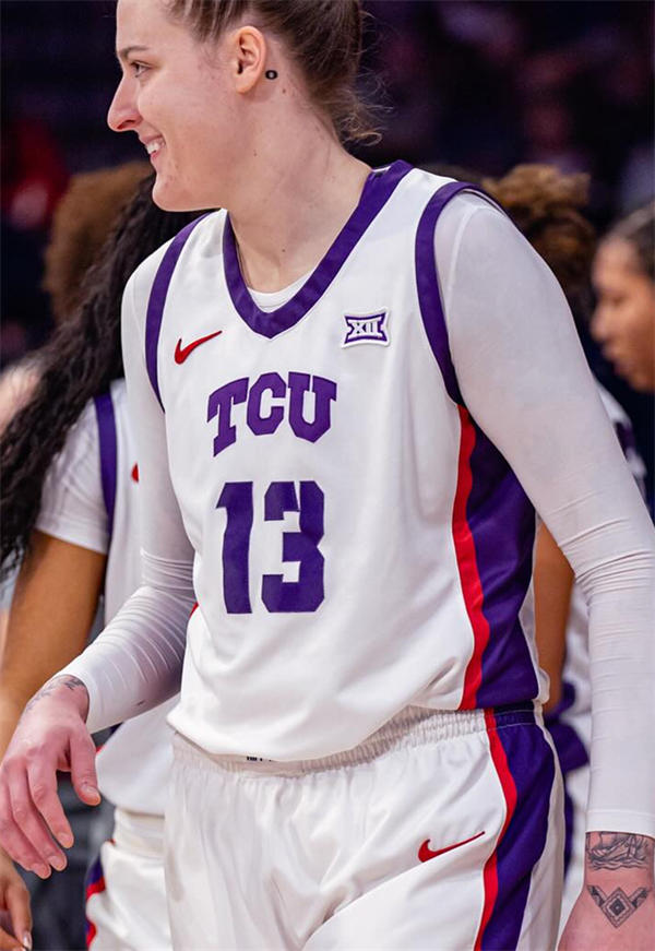  Unisex TCU Horned Frogs #13 Sedona Prince  2025 White women's basketball Jersey 