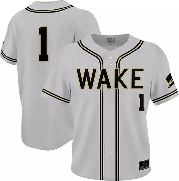  Wake Forest Demon Deacons Custom Nike Gray Wake Baseball Game Jersey 
