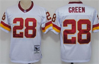  Washington Redskins #28 Darrell Green White Throwback Jersey 