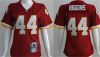  Washington Redskins #44 John Riggins Red Throwback Womens Team Jersey 
