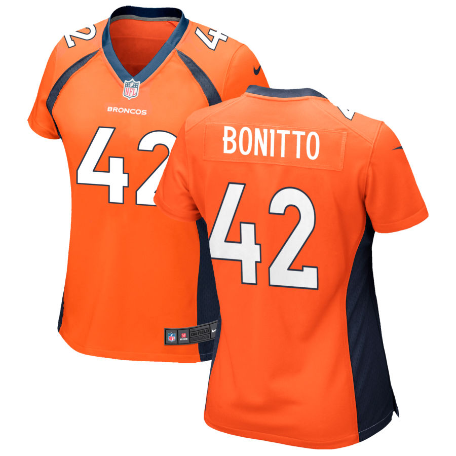  Women's Denver Broncos #42 Nik Bonitto Nike Orange Limited Jersey 
