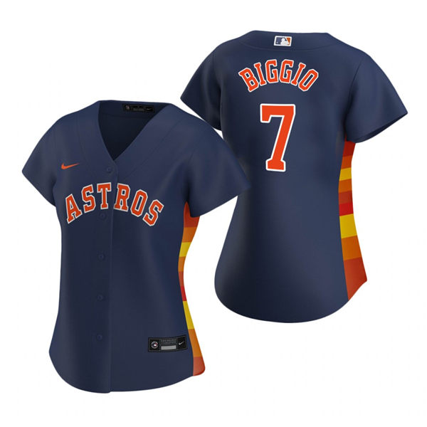  Women's Houston Astros #7 Craig Biggio Nike Navy Alternate Jersey 