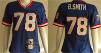  Women's Mitchell&Ness Buffalo Bills #78 Bruce Smith Blue Throwback Team Jersey 