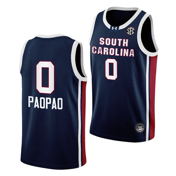  Women's South Carolina Gamecocks #0 Te-Hina Paopao 2023-24 Black Away Women's Basketball Jersey 