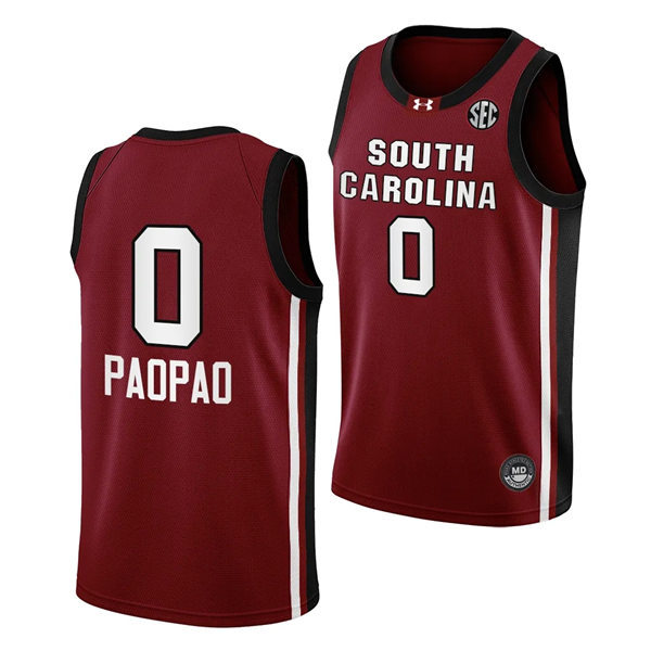  Women's South Carolina Gamecocks #0 Te-Hina Paopao 2023-24 Garnet Alternate Women's Basketball Jersey 