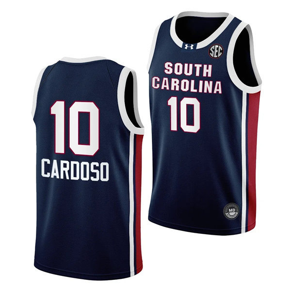  Women's South Carolina Gamecocks #10 Kamilla Cardoso 2023-24 Black Away Women's Basketball Jersey 