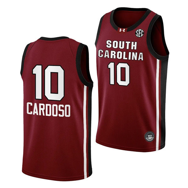  Women's South Carolina Gamecocks #1Kamilla Cardoso 2023-24 Garnet Alternate Women's Basketball Jersey 