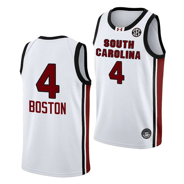  Women's South Carolina Gamecocks #4 Aliyah Boston 2023-24 Home White Women's Basketball Jersey 