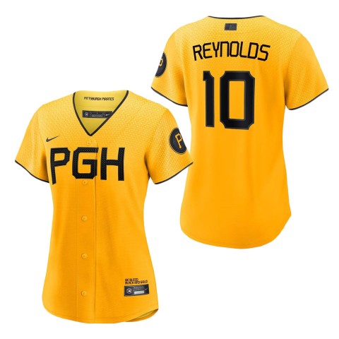  Women Pittsburgh Pirates #10 Bryan Reynolds 2023 City Connect Replica Jersey 