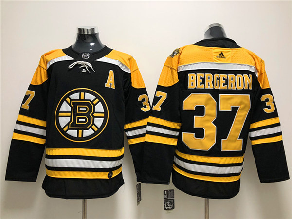  Womens Boston Bruin #37 Patrice Bergeron adidas Home Black Jersey 