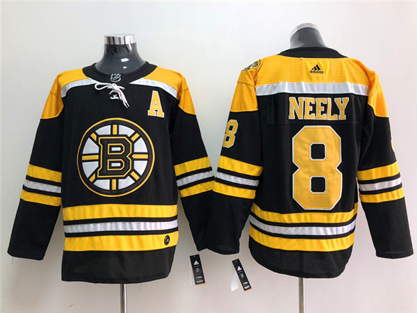  Womens Boston Bruins #8 Cam Neely adidas Home Black Jersey 