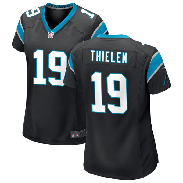  Womens Carolina Panthers #19 Adam Thielen Nike Black Limited Jersey 