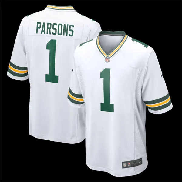  Womens Green Bay Packers #1 Micah Parsons Nike White Limited Jersey 