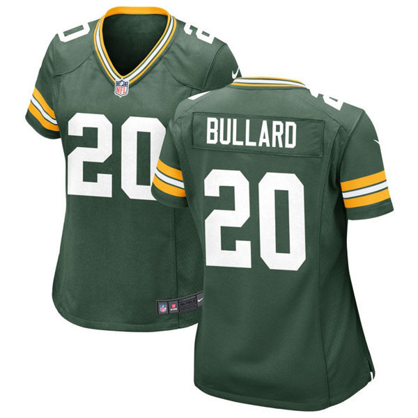  Womens Green Bay Packers #20 Javon Bullard Nike Green Vapor Limited Player Jersey 