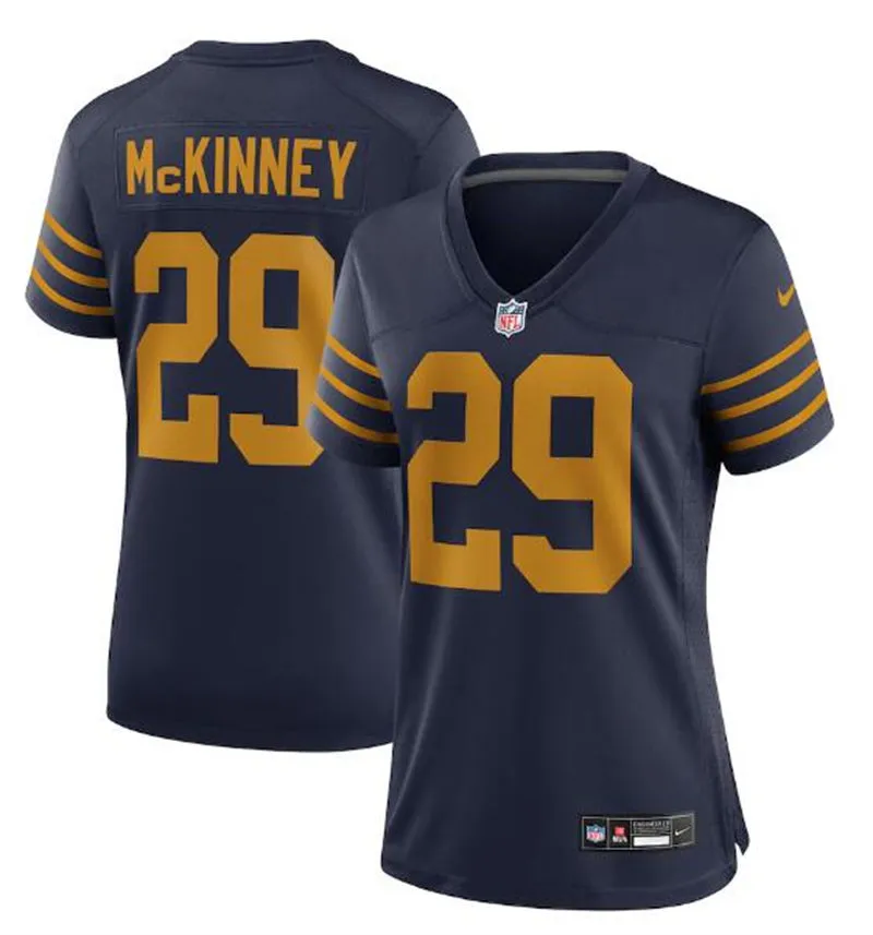  Womens Green Bay Packers #29 Xavier McKinney Nike Navy The 1923 Classic Game Jersey 