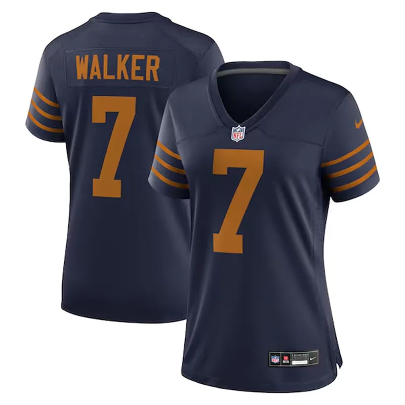  Womens Green Bay Packers #7 Quay Walker  Nike Navy The 1923 Classic Game Jersey 