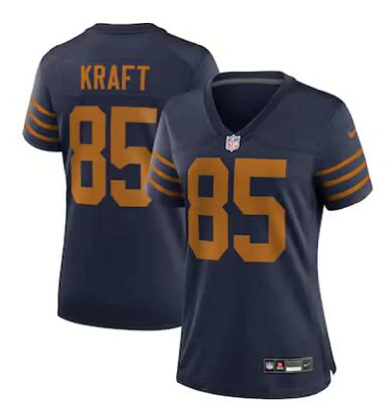  Womens Green Bay Packers #85 Tucker Kraft Nike Navy The 1923 Classic Game Jersey 