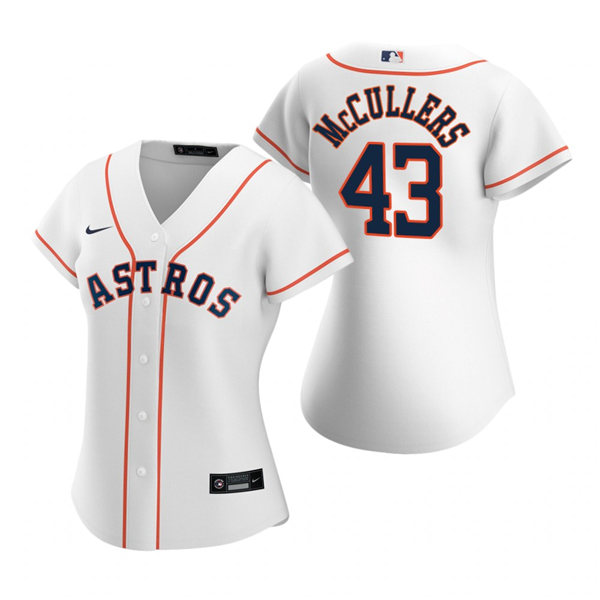  Womens Houston Astros #43 Lance McCullers Nike White Home Jersey 