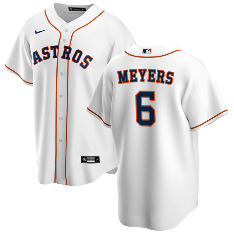  Womens Houston Astros #6 Jake Meyers Nike White Home Jersey 