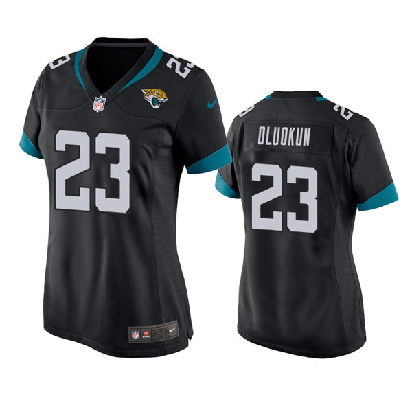  Womens Jacksonville Jaguars #23 Foyesade Oluokun Nike Black Limited Jersey 