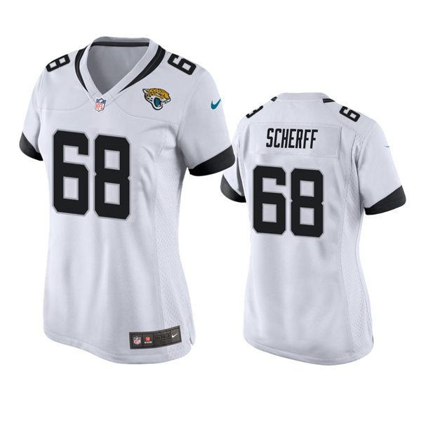  Womens Jacksonville Jaguars #68 Brandon Scherff Nike White Limited Jersey 