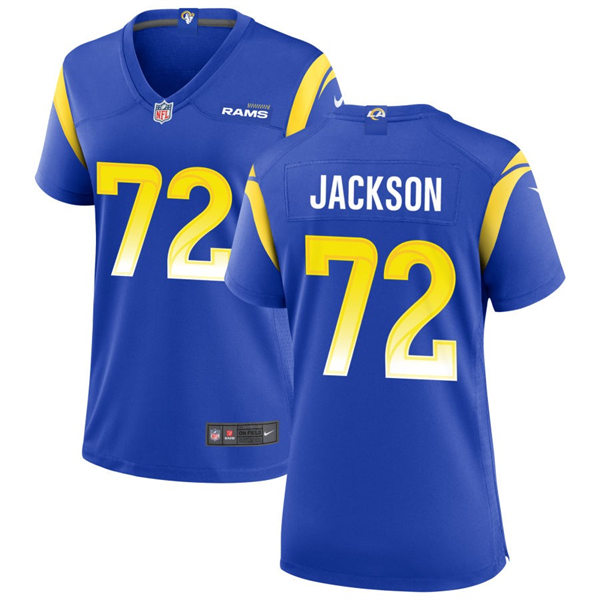  Womens Los Angeles Rams #72 Jonah Jackson Nike Royal Limited Jersey 