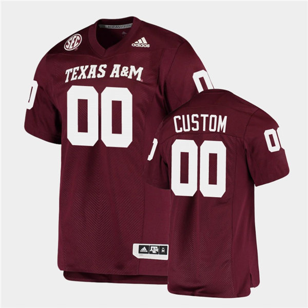  Womens Texas A&M Aggies Custom Adidas Maroon Football Game Jersey