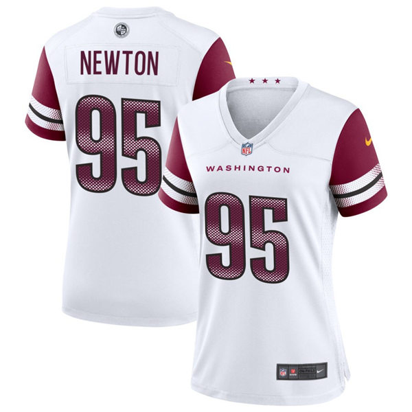  Womens Washington Commanders #95 Jer'Zhan Newton Nike White Away Limited Jersey 