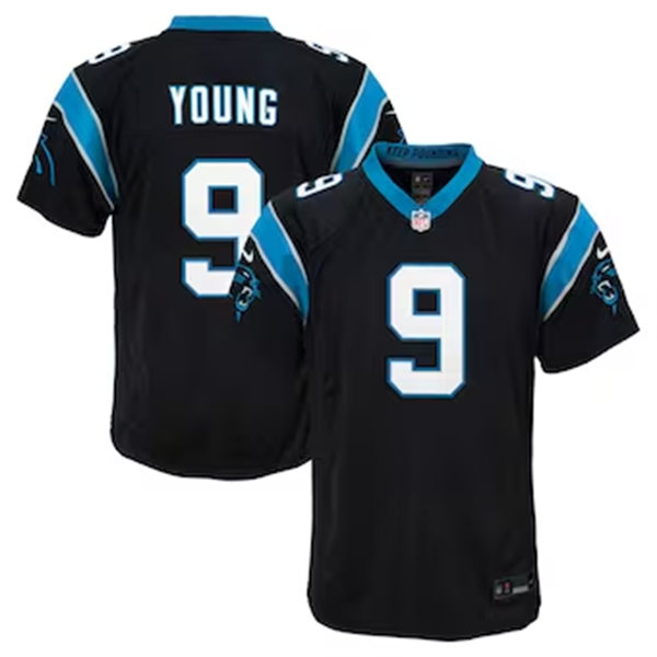  Youth Carolina Panthers #9 Bryce Young Nike Black Limited Jersey 