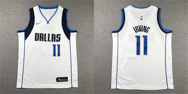  Youth Dallas Mavericks #11 Kyrie Irving White Association Edition Jersey 