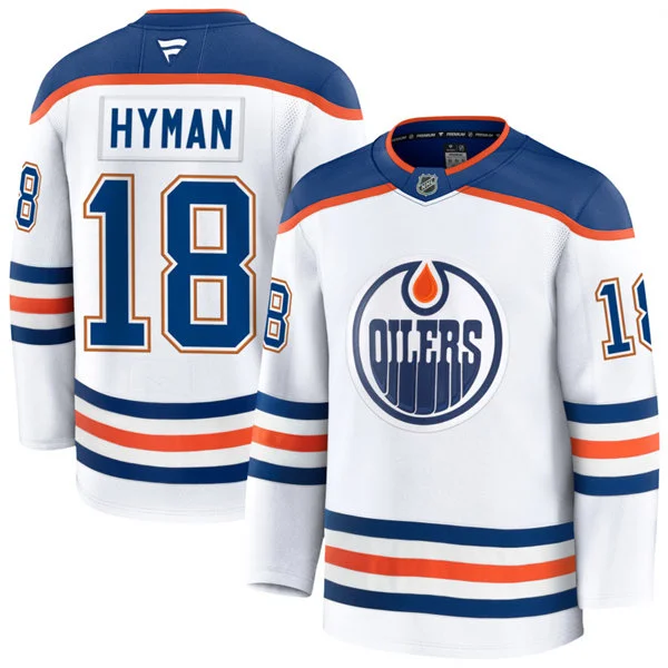  Youth Edmonton Oilers #18 Zach Hyman Fanatics Away White Jersey 