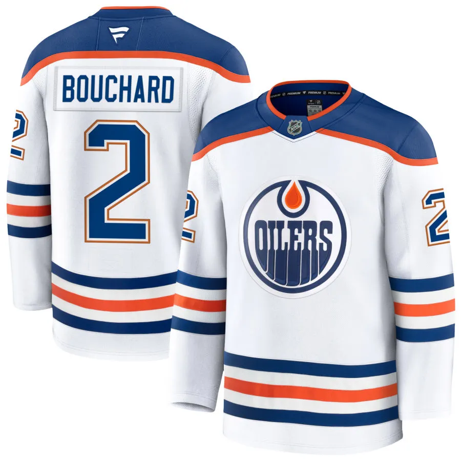  Youth Edmonton Oilers #2 Evan Bouchard Fanatics Away White Jersey 