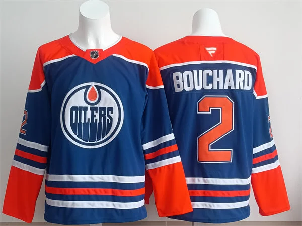  Youth Edmonton Oilers #2 Evan Bouchard Fanatics Royal Alternate Jersey 