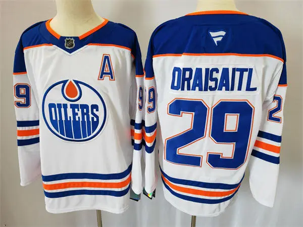  Youth Edmonton Oilers #29 Leon Draisaitl Fanatics Away White Jersey 