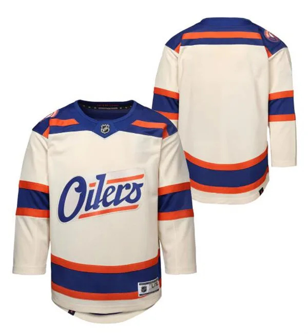  Youth Edmonton Oilers Blank Cream Alternate Oil Country Team Jersey 