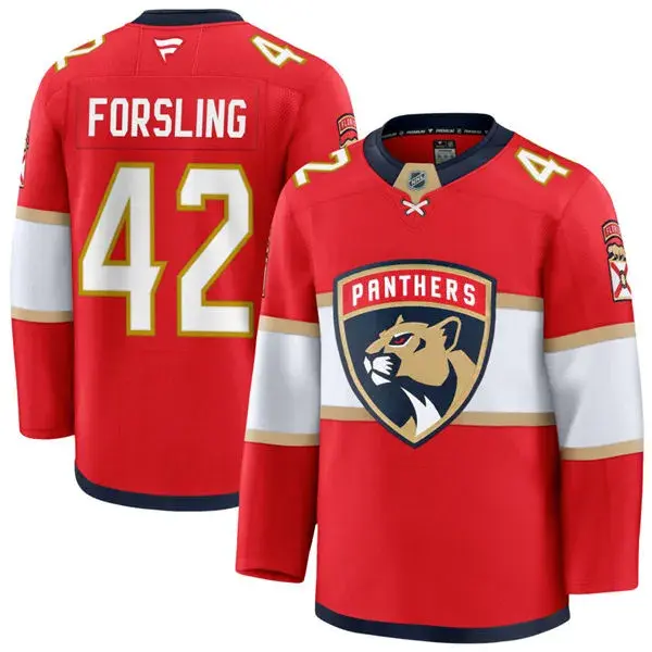  Youth Florida Panthers #42 Gustav Forsling Fanatics Red Home  Jersey 