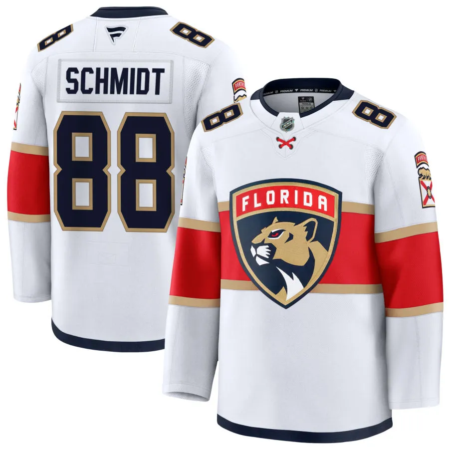 Youth Florida Panthers #88 Nate Schmidt Fanatics White Away Jersey 