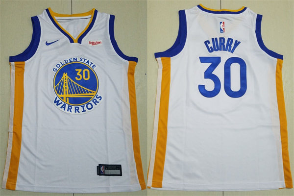  Youth Golden State Warriors #30 Stephen Curry White Association Edition Swingman Jersey 
