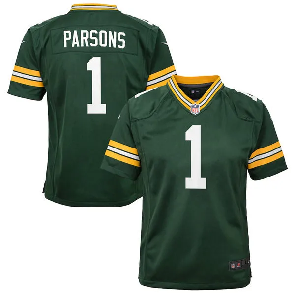  Youth Green Bay Packers #1 Micah Parsons Nike Green Limited Jersey 