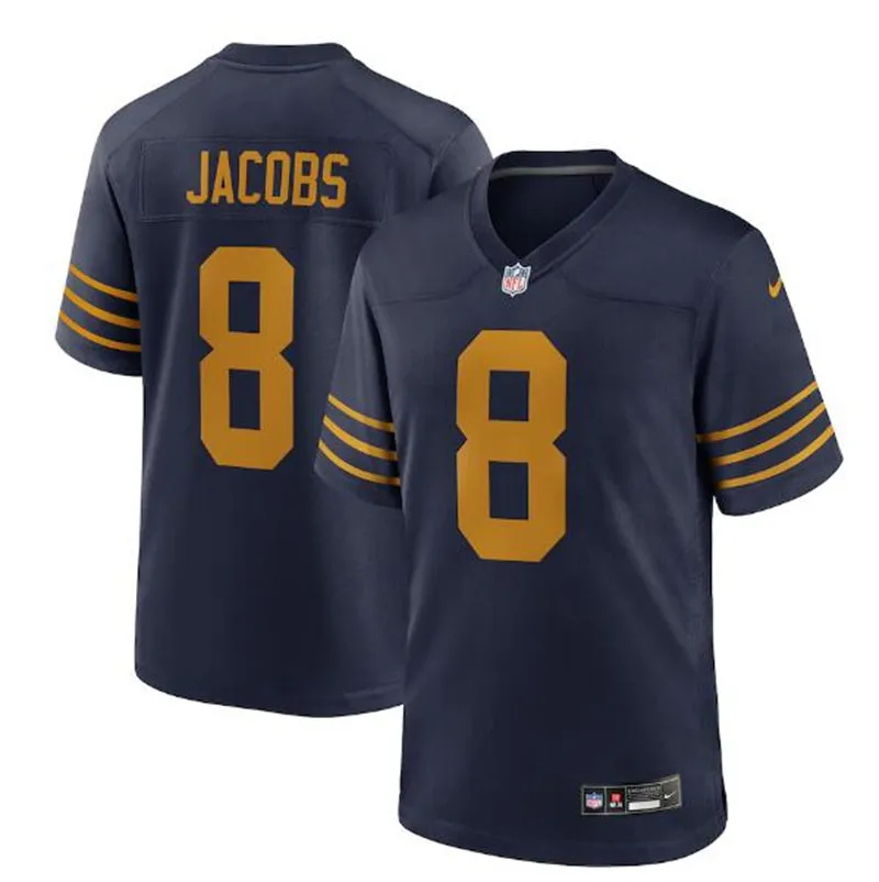  Youth Green Bay Packers #8 Josh Jacobs Nike Navy The 1923 Classic Game Jersey 
