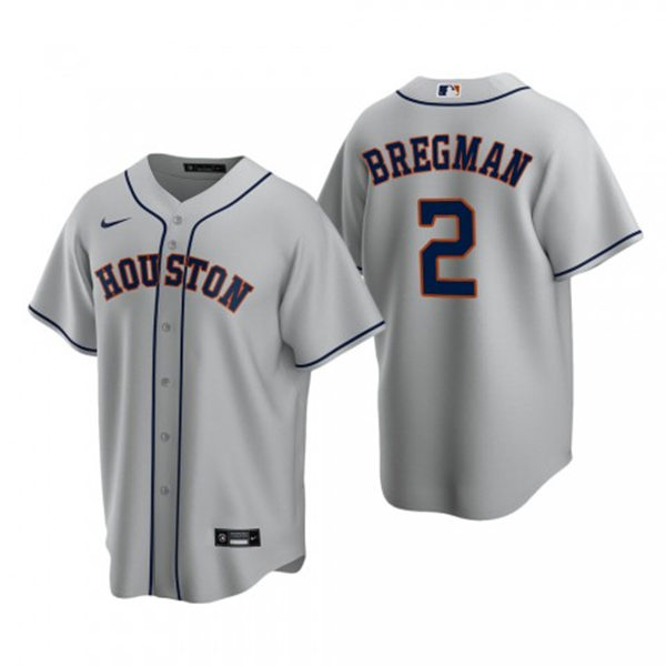 Youth Houston Astros #2 Alex Bregman Nike Gray Road CoolBase Jersey 