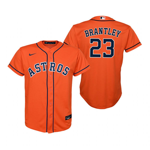  Youth Houston Astros #23 Michael Brantley Nike Orange Jersey 