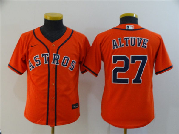  Youth Houston Astros #27 Jose Altuve Nike Orange Jersey 