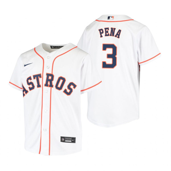  Youth Houston Astros #3 Jeremy Pena Nike White Home Jersey 