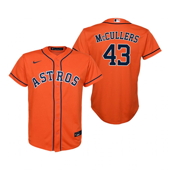  Youth Houston Astros #43 Lance McCullers Nike Orange Alternate Jersey 