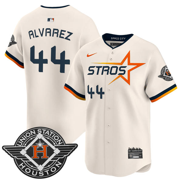  Youth Houston Astros #44 Yordan Alvarez Cream 2025 City Connect Edition Jersey  