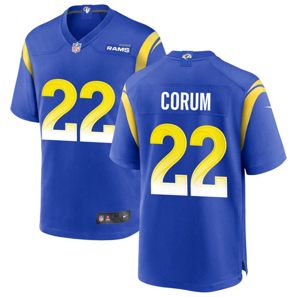  Youth Los Angeles Rams #22 Blake Corum Nike Royal Limited Jersey 